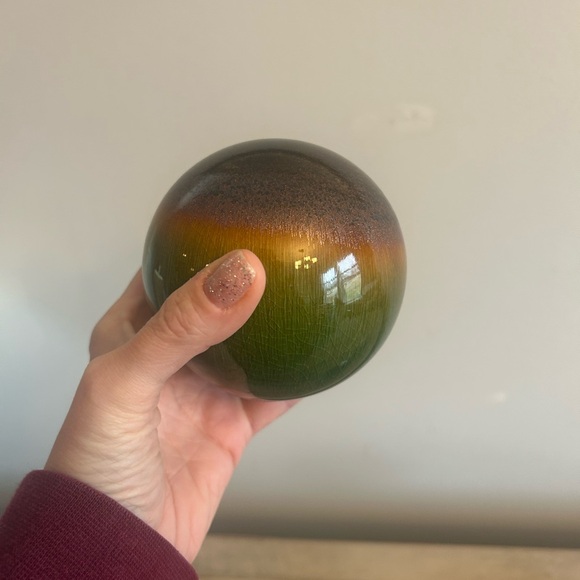 Ceramic Orbs 4pc Set 3.5/4” Filigree Earth tone Decorative Bowl Filler Pier1 - Picture 10 of 16